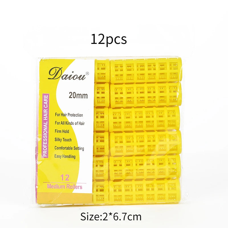 6–14 Pcs Large Grip Hair Curler Roller Clips | DIY Styling Hair Curler Rollers QXL 2cm 12pcs
