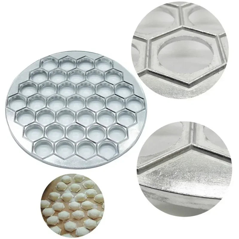 37-Hole Aluminum Alloy Dumpling & Ravioli Maker Mold Dumpling Maker Mold QXL Default Title