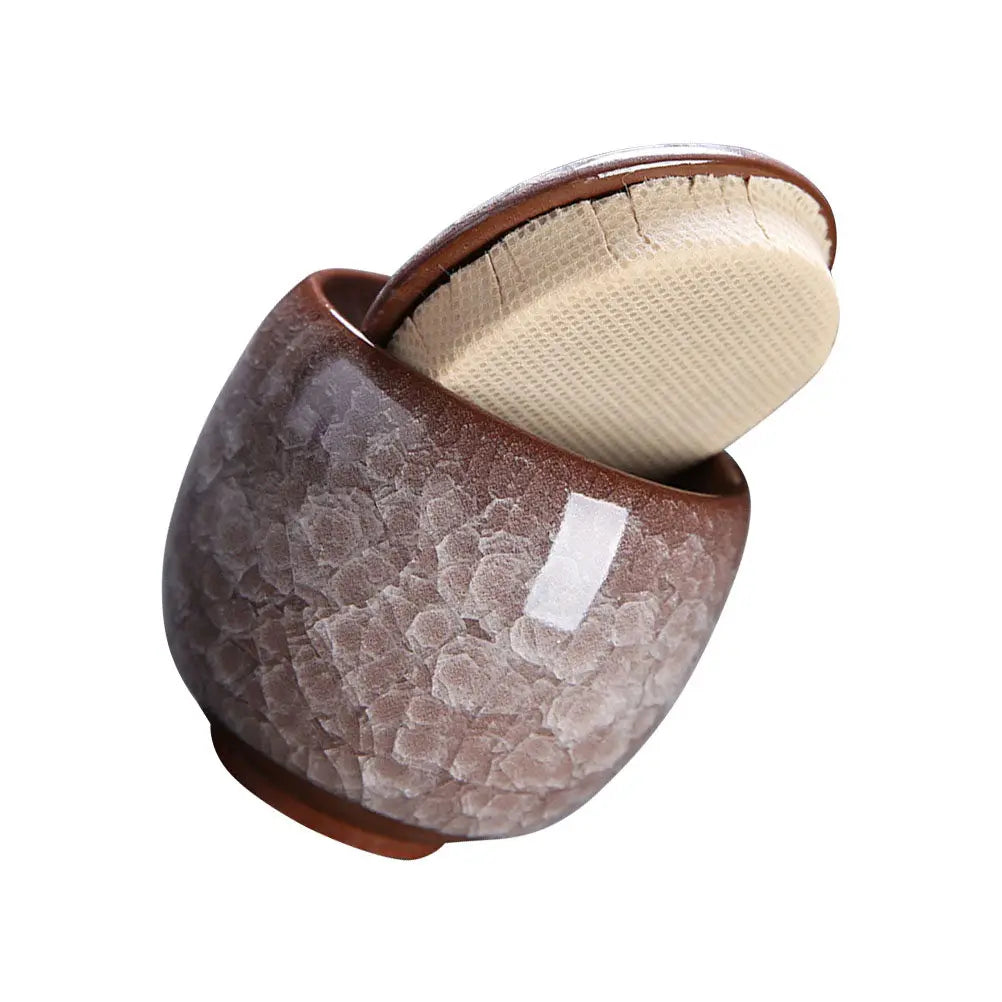 Ice Crack Ceramic Nail Dip Powder Jar with Lid | Manicure Organizer Nail Dip Powder Jar QXL Default Title