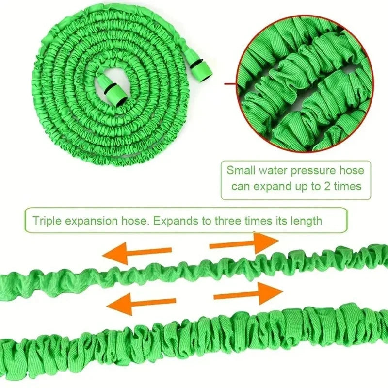 7-Function Expandable Garden Hose & High Pressure Water Gun Expandable Garden Hose QXL
