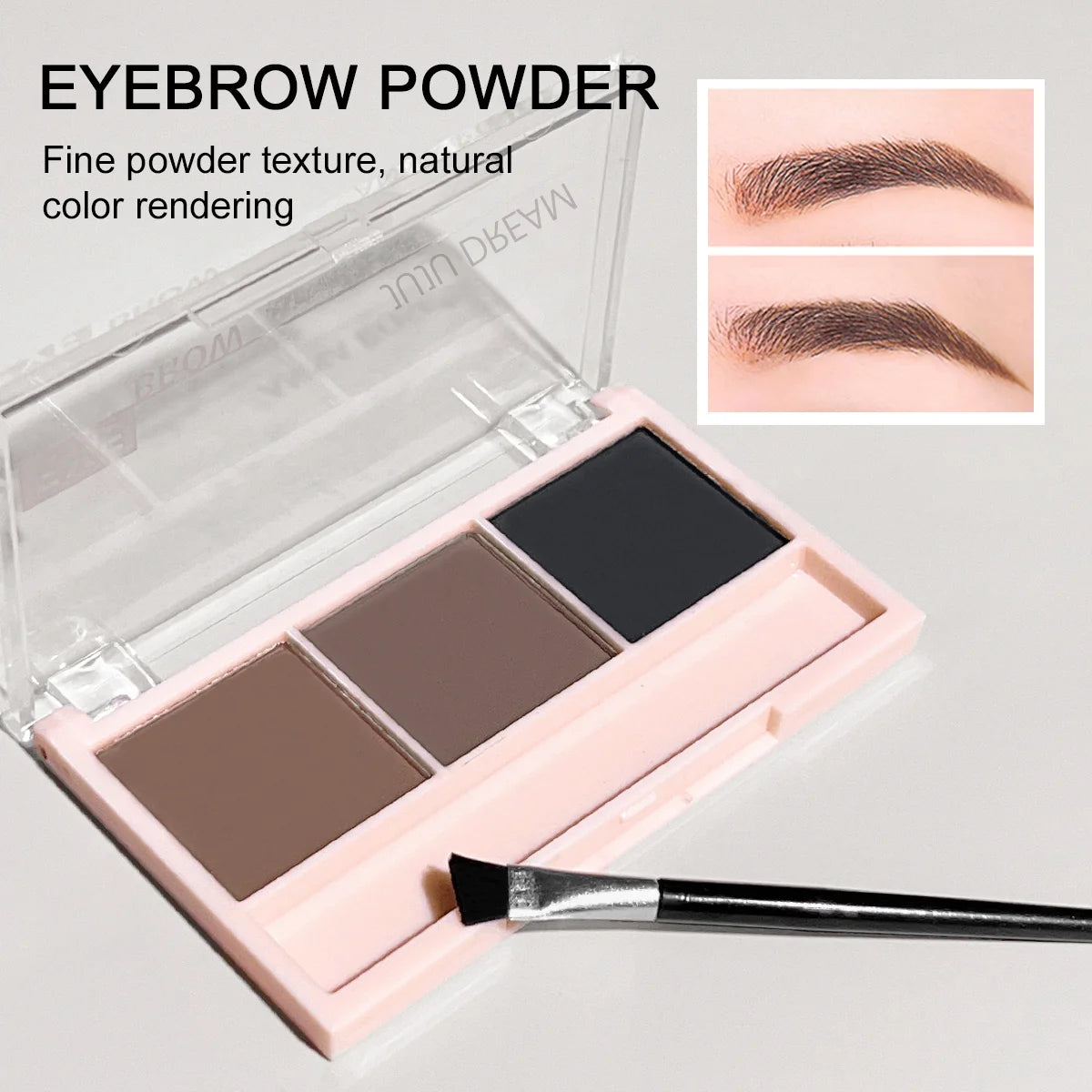 JUJU Dream 3-Color Eyebrow Powder | Waterproof, Long-Lasting Eyebrow Powder QXL