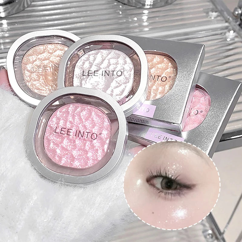 Pearlescent Glitter Eyeshadow | High-Gloss Shimmer Single Pan Glitter Eyeshadow QXL
