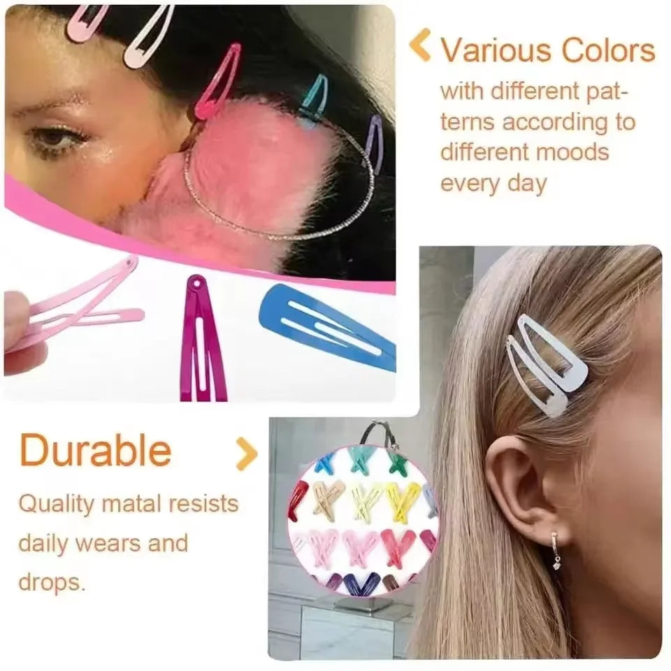 Girls Candy Color Hair Clips | Korean Barrettes 10-Pack Girls Hair Clips QXL