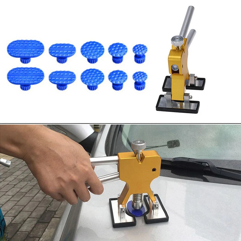 Paintless Dent Repair Kit – Dent Puller & 10 Tabs | EAFC Dent Repair Kit QXL