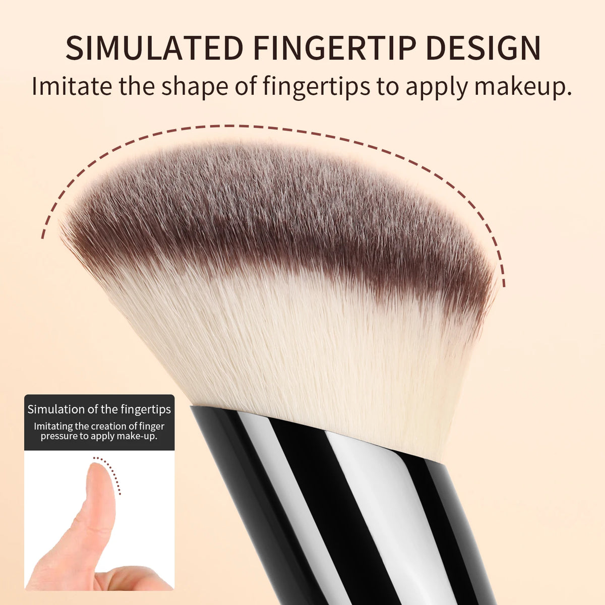 4-Pc Retractable Makeup Brush Set | Powder, Contour & Sponge Makeup Brush Set QXL