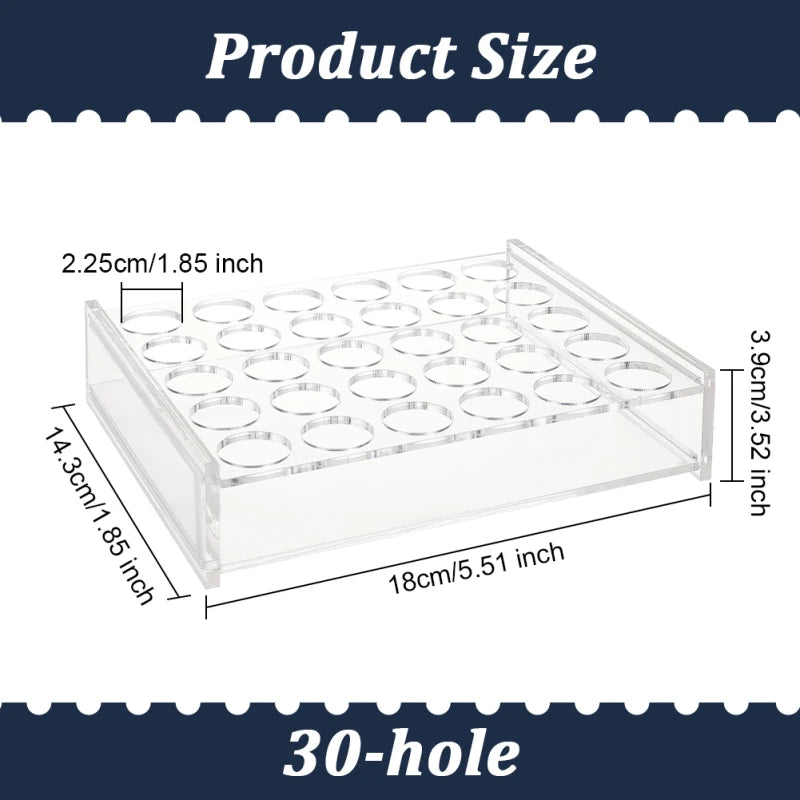 18-Socket Clear Acrylic Test Tube Rack | 3-Layer Lab Stand Lab Test Tube Rack QXL AECH04-12029