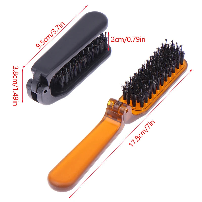 Foldable Travel Hair Brush | Boar Bristle Anti-Static Comb Foldable Hair Brush QXL