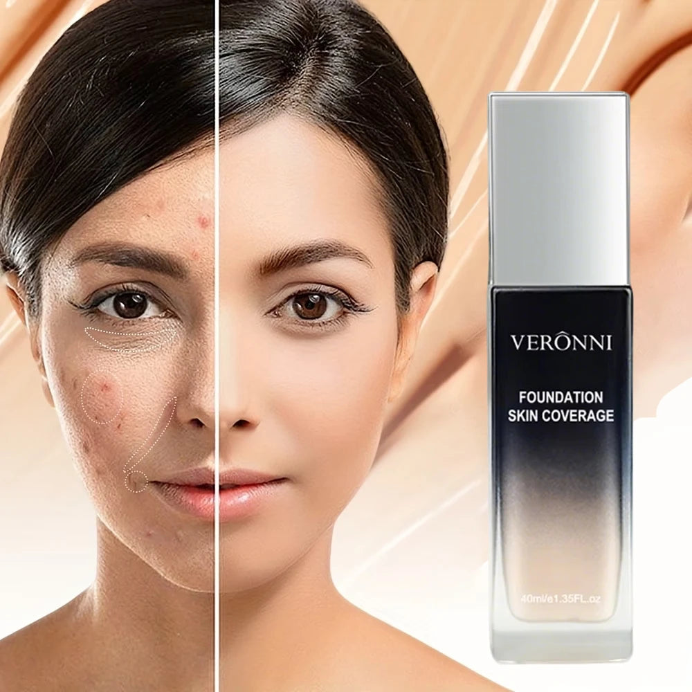 Korean Liquid Foundation Full Coverage Matte Concealer 40ml Liquid Foundation QXL