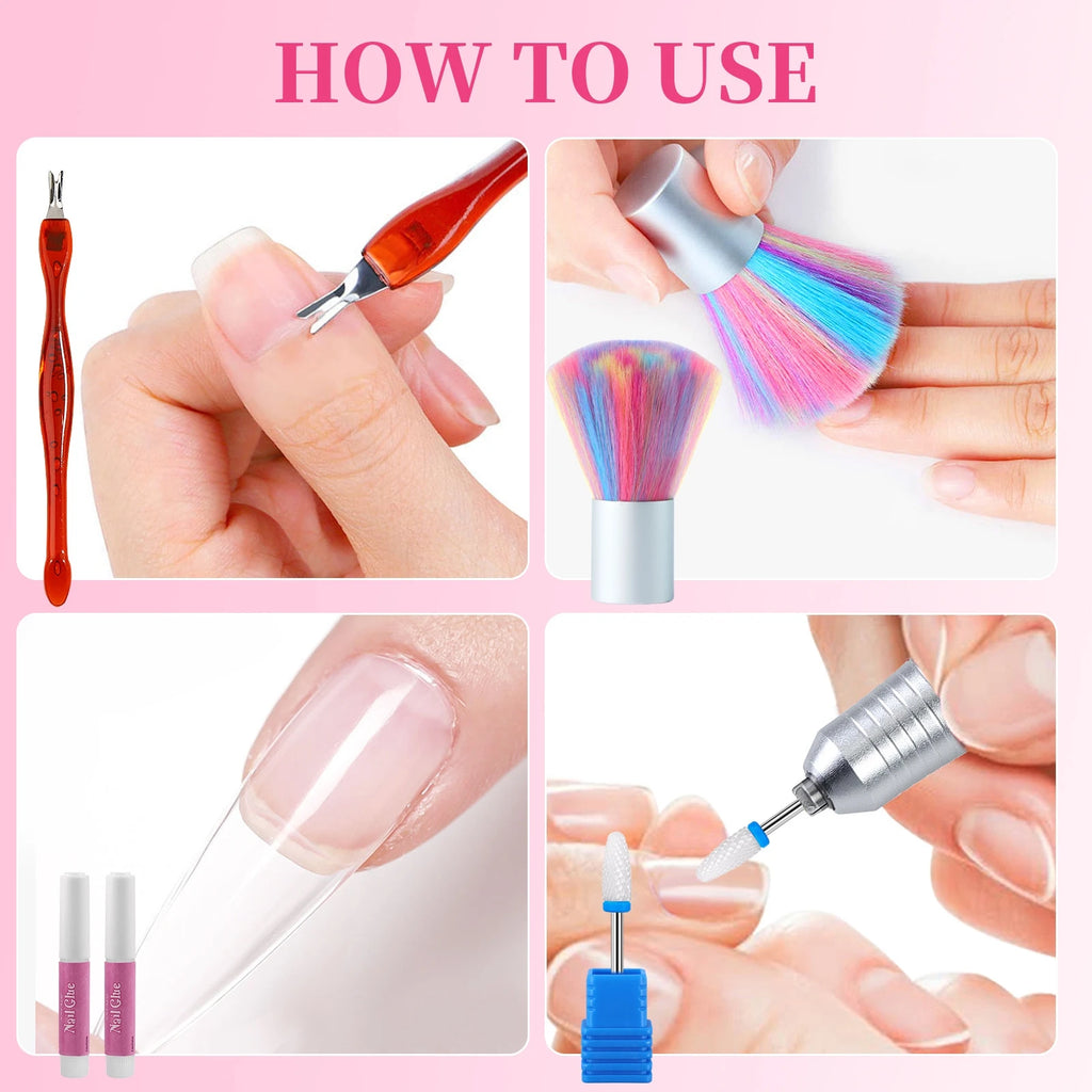 Professional Nail Drill & Nail Art Kit with Glitter | Beginner Set Nail Art Kit QXL