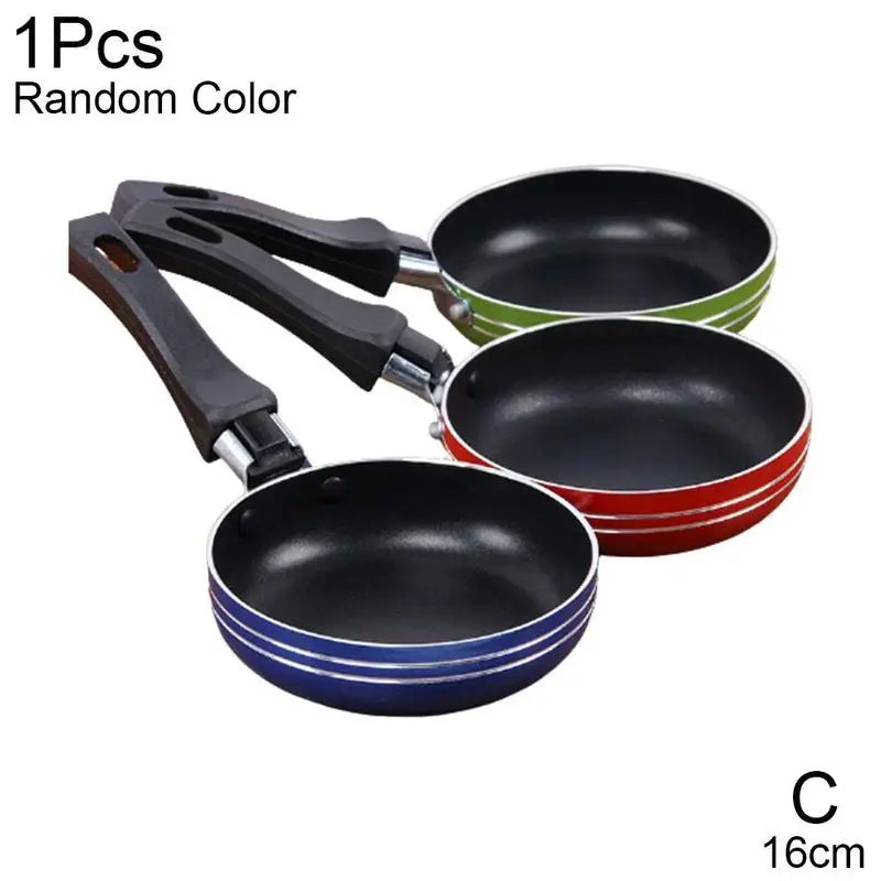 16cm Mini Non-Stick Frying Pan | Compact Steel Frypan Mini Frying Pan QXL 16cm Random Color