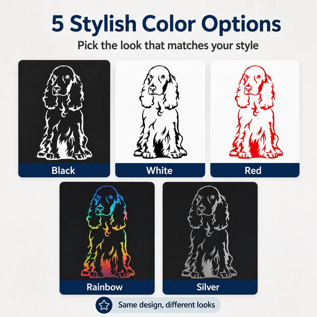 Cocker Spaniel Vinyl Decal | Waterproof Car & Laptop Sticker Vinyl Decal Sticker QXL