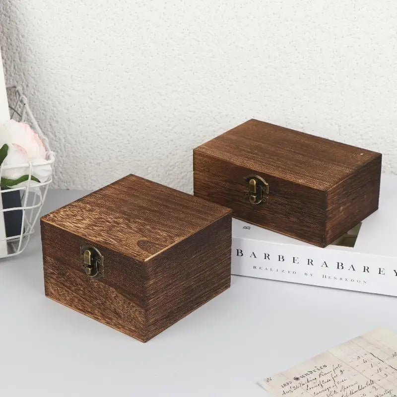 Vintage Wooden Hinged Box | Jewelry, Craft & Gift Storage Wooden Storage Box QXL