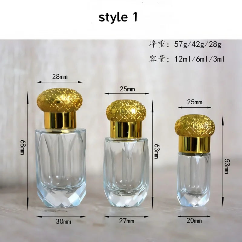 Glass Roll-On Bottle 3/6/12ml | Refillable Essential Oil Vial Roll-On Glass Bottle QXL 1 with glass ball 3ml Glass