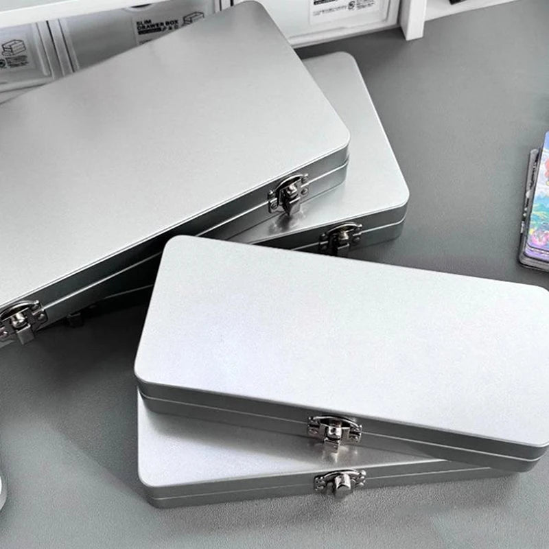 Tinplate Metal Rectangular Storage Box with Lid | S & L Metal Storage Box QXL