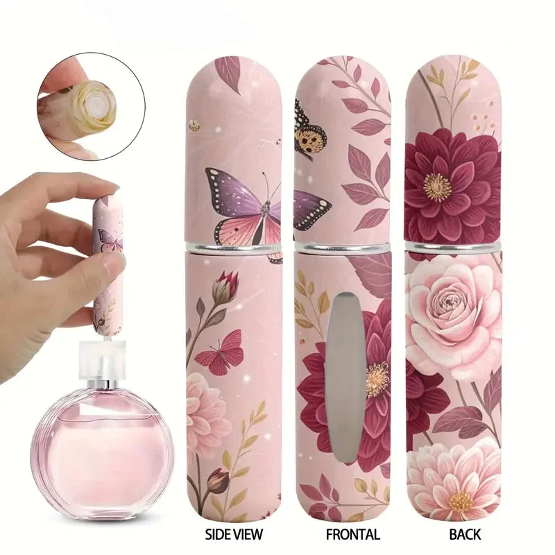 5ml Refillable Travel Perfume Spray Bottles – Pink & White 2pk Perfume Travel Atomizer QXL