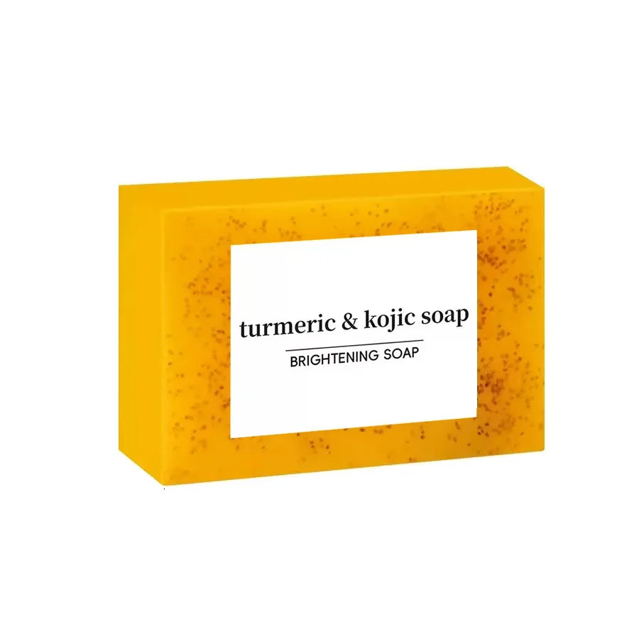 Turmeric Lemon Kojic Acid Ginger Handmade Cold Soap | Face & Body Natural Soap Bar QXL yellow 100g