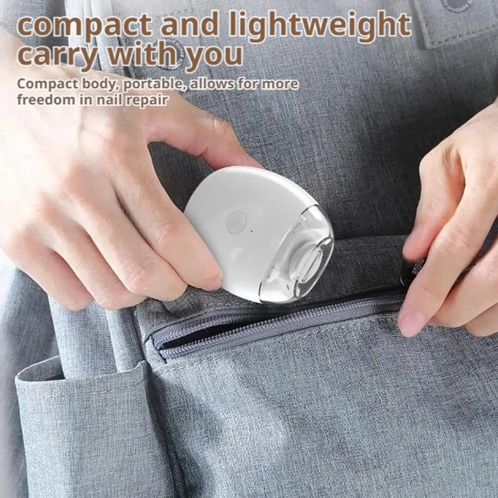 2-in-1 Electric Nail Clipper & Grinder with LED | Baby & Adult Electric Nail Trimmer QXL