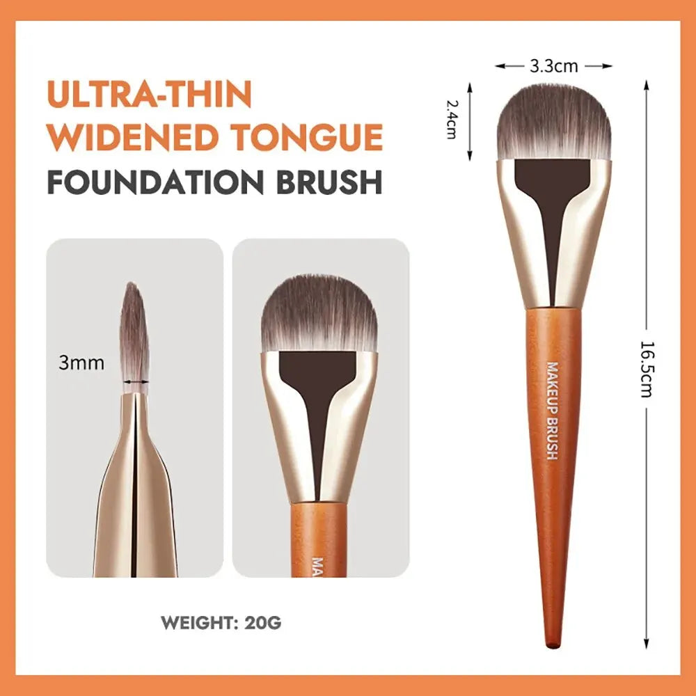 GECOMO Flat Head Foundation Brush | Soft Wool Fiber Makeup Foundation Brush QXL G1115