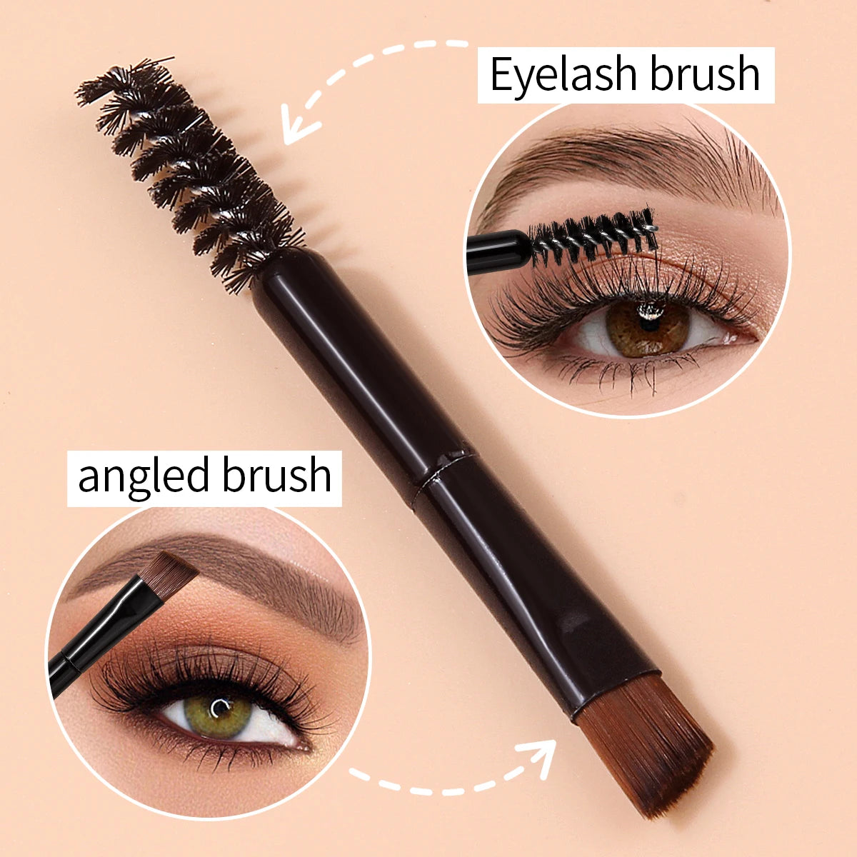 20-Pc Double-Ended Eyebrow Brush & Eyelash Comb Set | Travel Eyebrow Brush Set QXL