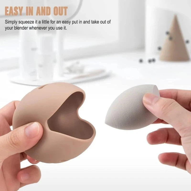 Silicone Makeup Sponge Holder Travel Storage Case | 7×6cm Sponge Storage Case QXL