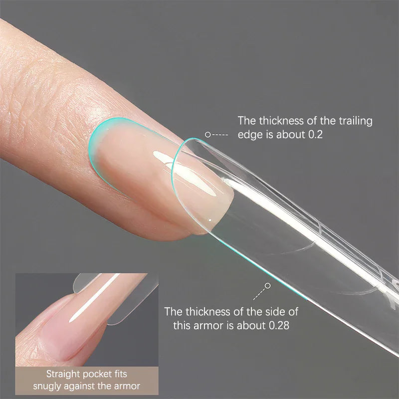 240-Pc Reusable Dual Nail Forms | Coffin & Almond Extensions Nail Extension Forms QXL