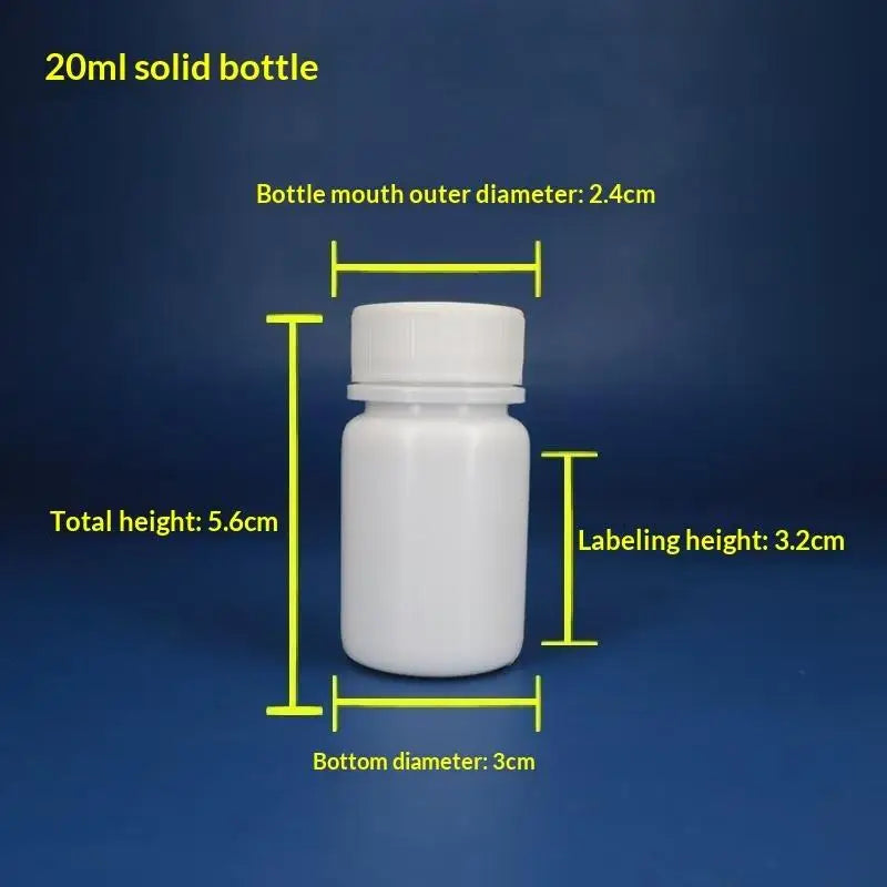 10-Pack HDPE Plastic Pill Bottles | Leak-Proof Lids 15ml–100ml Pill Storage Bottles QXL 20ML 10Pcs