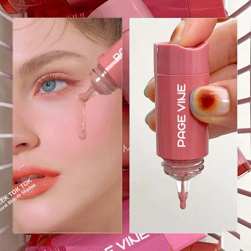 PAGE VINE Liquid Blush Velvet Ink Matte Blusher | 12-Hr Wear Liquid Blush QXL