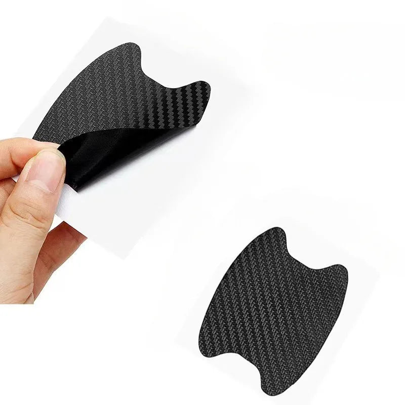 4-Pack Carbon Fiber Car Door Handle Protector Film Car Door Protector Film QXL
