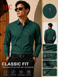 Men's Slim Fit Business Casual Long Sleeve Shirt | 5 Colors Men's Casual Shirt QXL 1pc Green XL