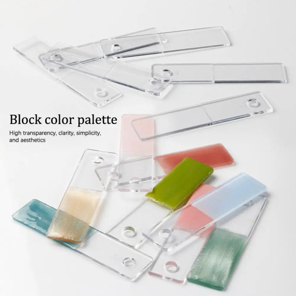 50-Pc Transparent Nail Tip Display Cards | UV Gel Color Stand Nail Tip Display Cards QXL