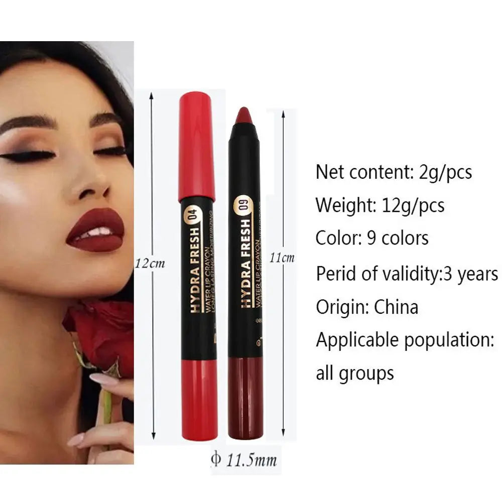 Matte Lipstick Pencil – Nude Velvet Waterproof | 9 Shades Matte Lipstick Pencil QXL