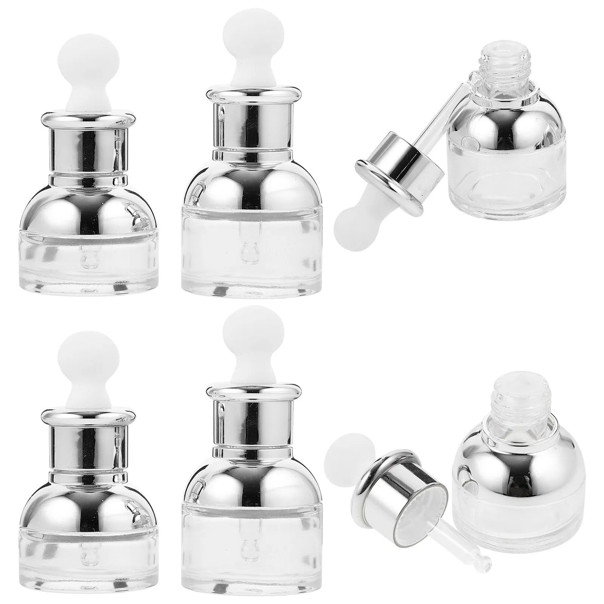 6-Pack Refillable Glass Perfume & Essential Oil Bottles 20/30ml Refillable Perfume Bottles QXL
