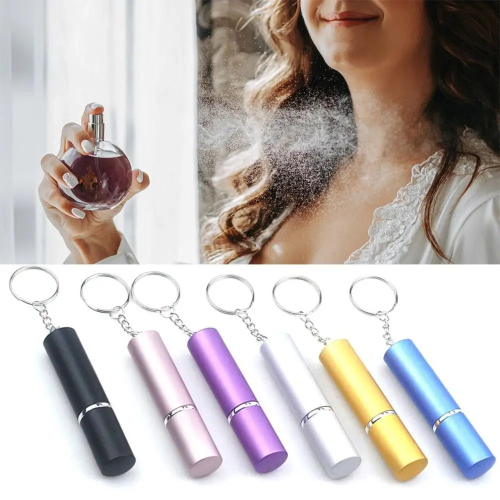 5ml Mini Metal Refillable Perfume Spray Bottle with Keychain Perfume Spray Bottle QXL