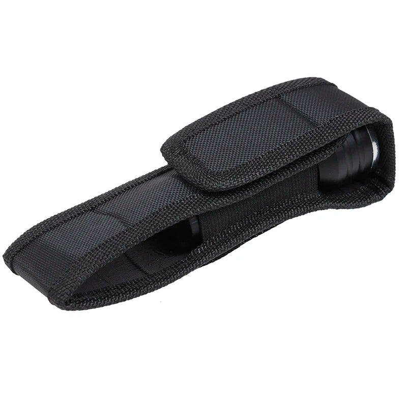 Nylon Belt Holster Pouch for LED Flashlight Torch | Black Flashlight Belt Holster QXL