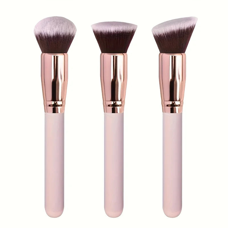 3-Piece Makeup Brush Set | Foundation, Blush & Eyeshadow Brushes Makeup Brush Set QXL