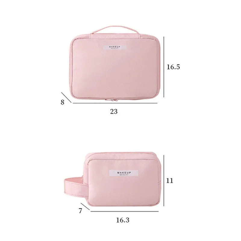 Large Waterproof Makeup Bag – Travel Cosmetic Organizer & Brush Bag Cosmetic Travel Bag QXL
