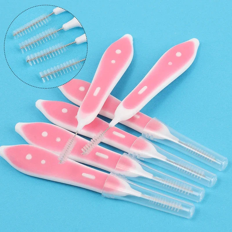 10-Pack Disposable Eyebrow & Interdental Brushes | Brow + Oral Disposable Eyebrow Brush QXL