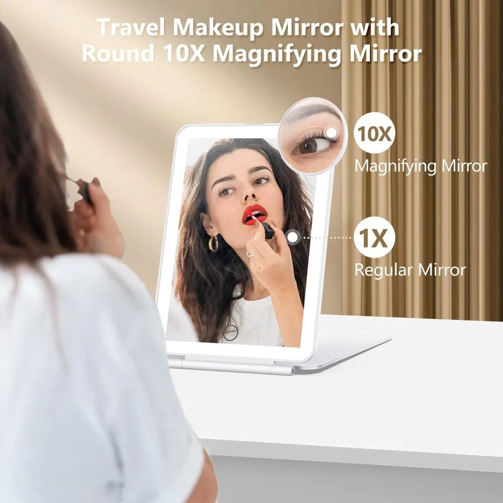 Rechargeable LED Makeup Mirror 10X Magnification | 3 Light Modes LED Makeup Mirror QXL
