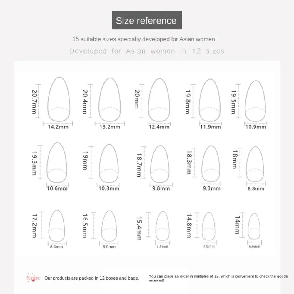 24-Pack Long Almond Press-On Nails – French Cherry Red Tips Press-On Nail Tips QXL