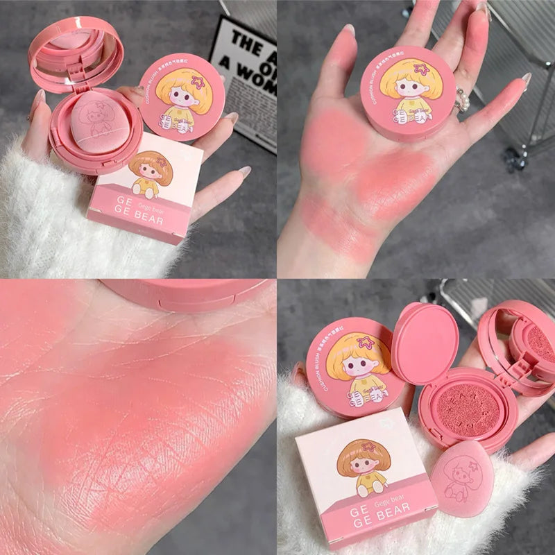 Tea Peach Cushion Blush | Low Saturation Everyday Brightening Cushion Blush QXL