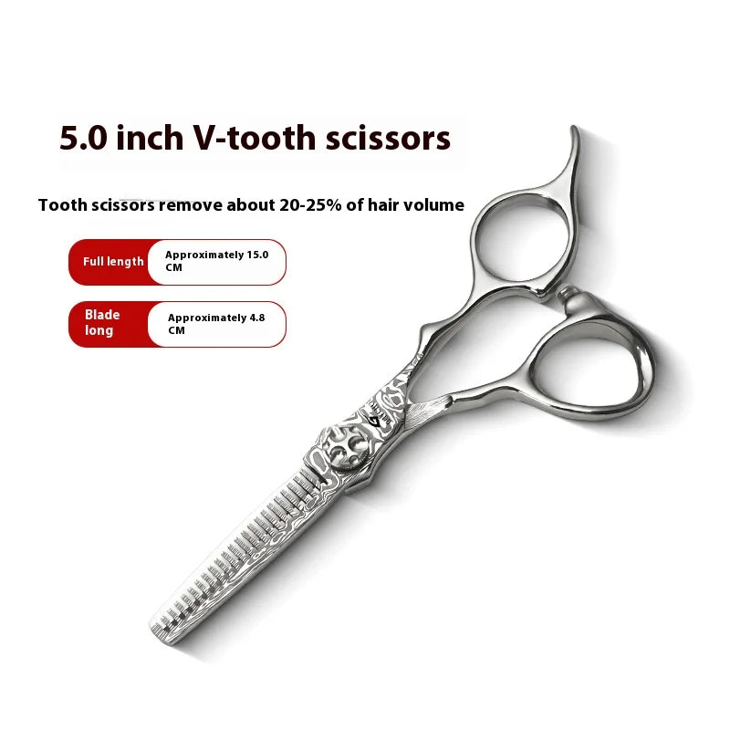 Professional 5" Barber Scissors & Thinning Shears Set Barber Scissors Set QXL Thinning scissors