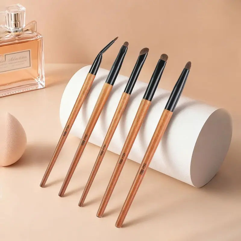 5-Piece Horsehair Detail Eye Brush Set – Eyeshadow & Eyelid Eye Brush Set QXL