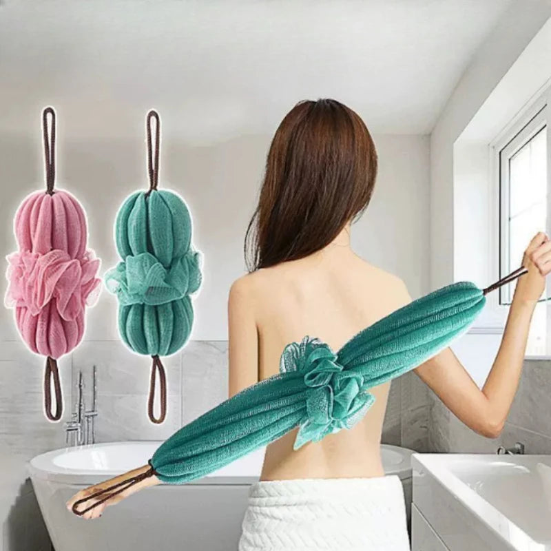 Double-Sided Floral Back Scrubber Bath Towel Strip Back Scrubber Strip QXL
