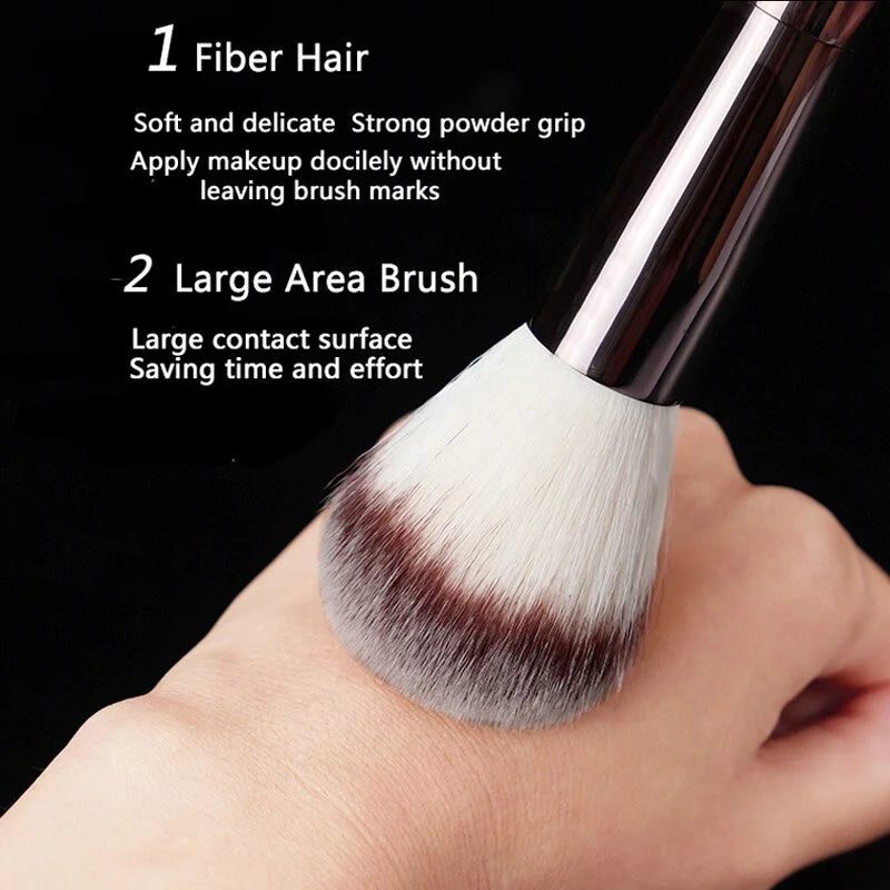 Hourglass Makeup Brush – Soft Synthetic Bristles Metal Handle Makeup Brush QXL