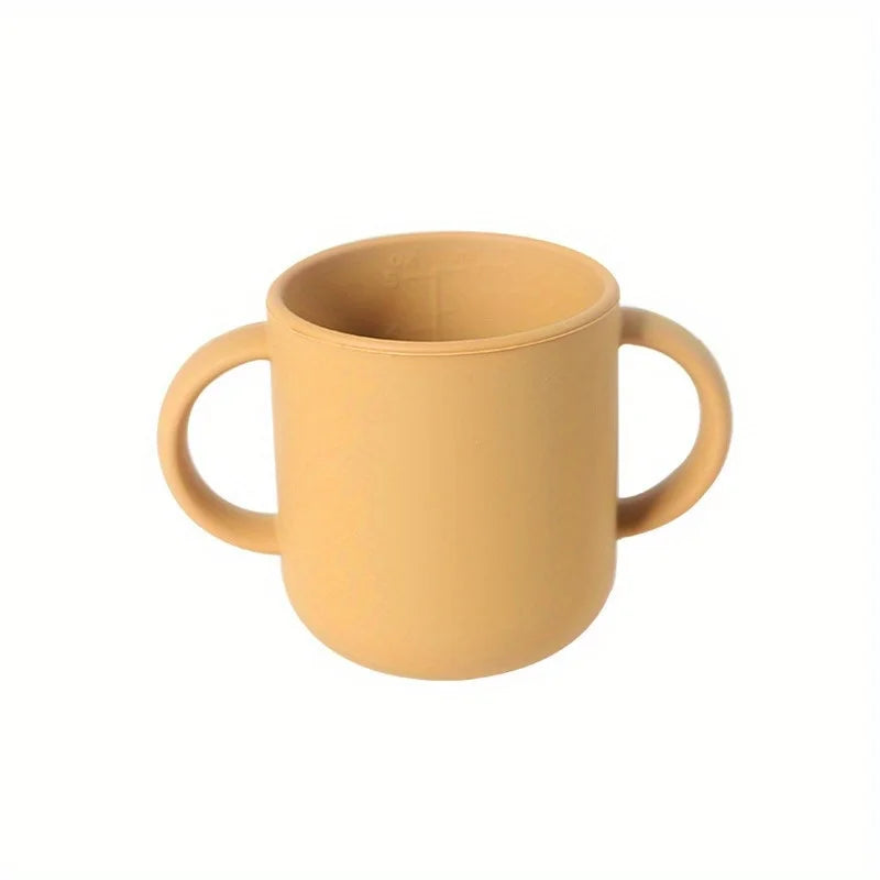 BPA-Free Silicone Kids Cup with Two Handles | Animal Embossed Toddler Silicone Cup QXL