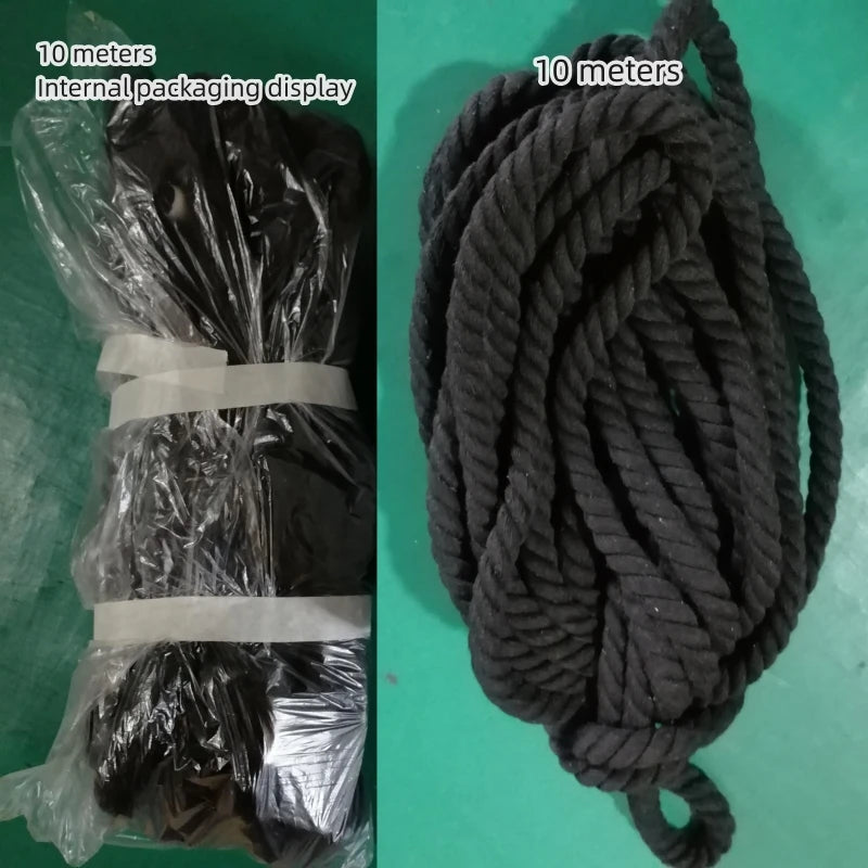 12mm Twisted Cotton Rope | Black & White DIY Craft Cord Twisted Cotton Rope QXL
