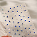Klein Blue Star 5D Nail Stickers | Silver Self-Adhesive Decals Nail Art Stickers QXL M1439