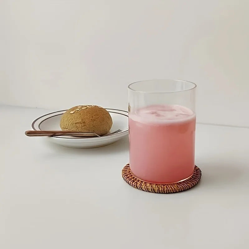 Autumn Rattan Braided Coaster | Elegant Home Decor Tableware Table Coaster QXL