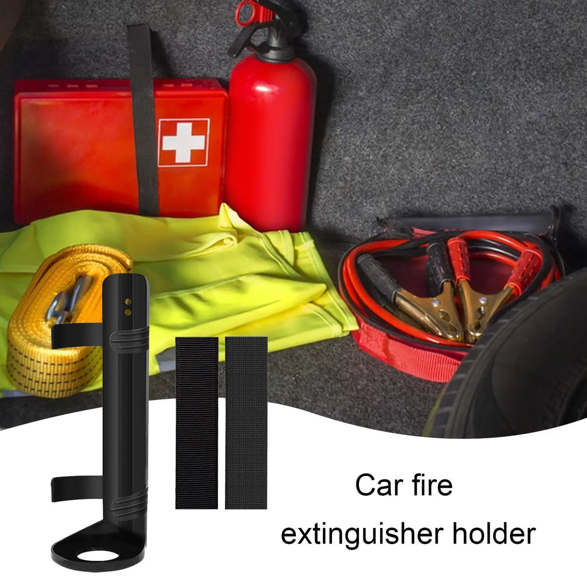 Car Fire Extinguisher Mount | Elastic Bracket for Trunk & Boat Extinguisher Mount Bracket QXL