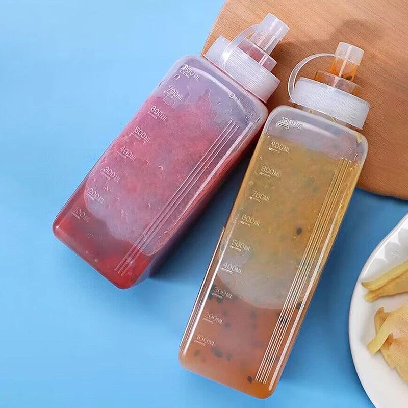 Squeeze Sauce Bottles 600–1000ml | Large Mouth Condiment Condiment Squeeze Bottle QXL